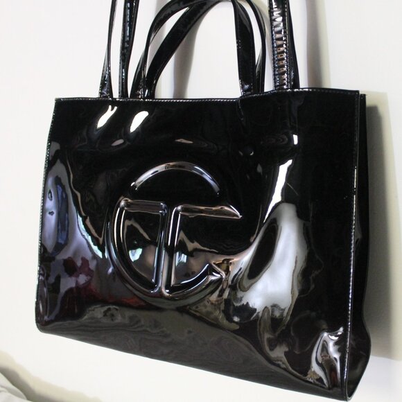 Telfar Handbags - Telfar Medium Shopping Bag - Black Patent